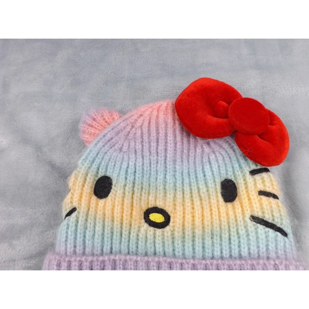 Hello Kitty Beanie/Hat‎ by Sanrio One Size Pastel/Multi Color Fleece Lined